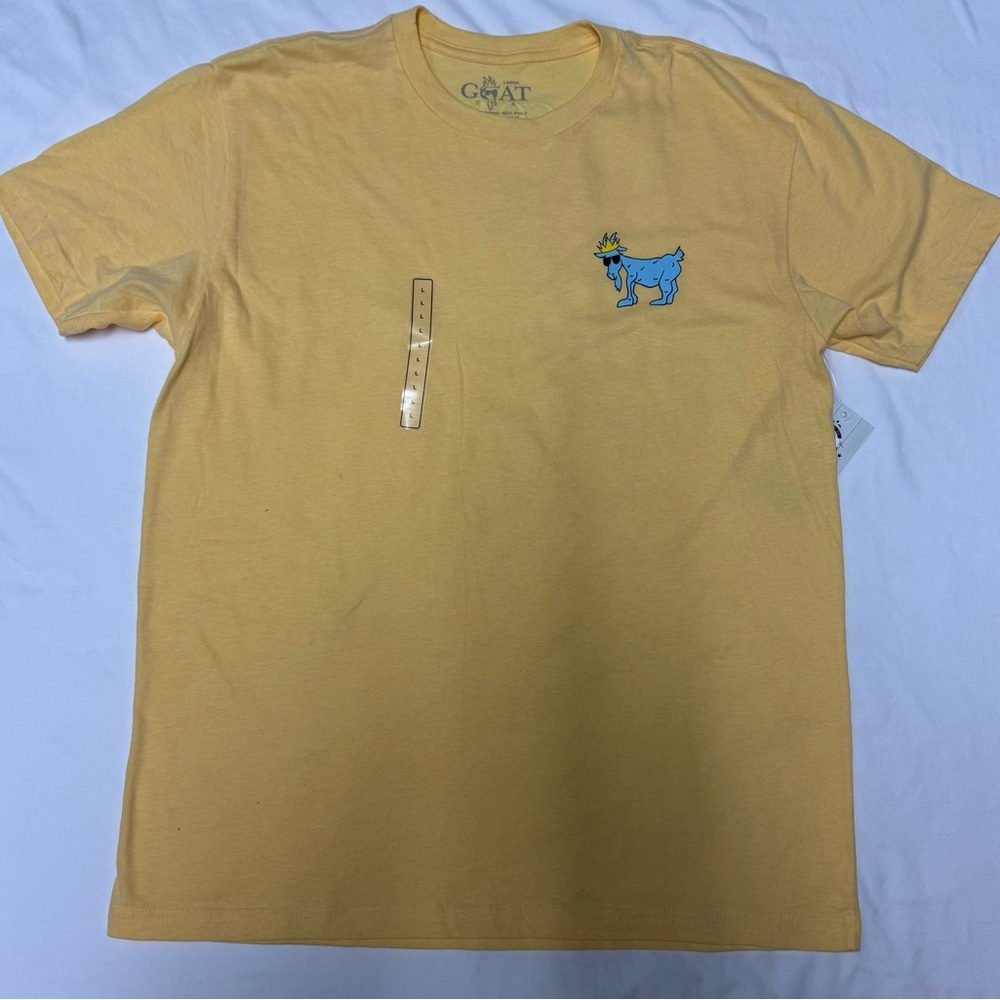 Goat t shirt yellow large
